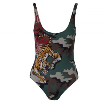 Lora basic tank one piece tiger camo s