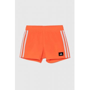 adidas Performance pantaloni scurti de baie copii 3S SHO culoarea portocaliu, IT2696