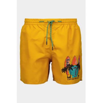 Pantaloni scurti de baie cu imprimeu grafic