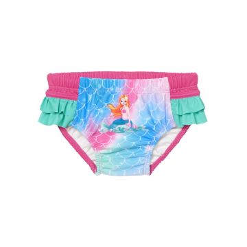 Slip de baie tip chilot - fete - protectie UV 50+ - Sirena - Roz