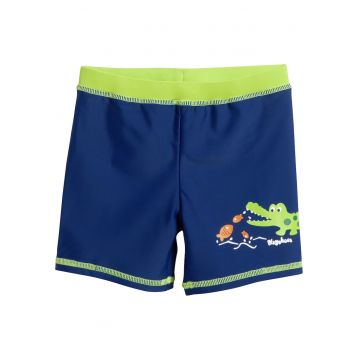 Slip de baie tip boxer - baieti - protectie UV 50+ - Albastru/Verde