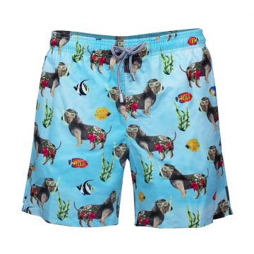 Gustavia swim shorts diver dog xxl