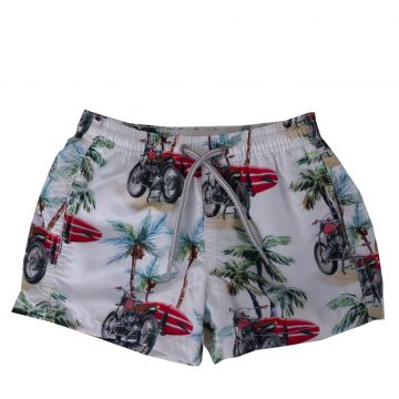 Jean printed boy swim short surfer kids 6