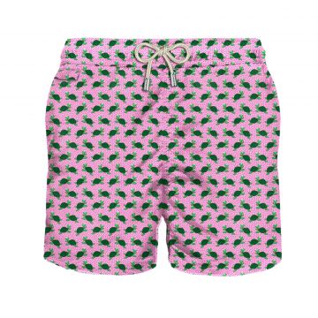 Man light fabric swim shorts with turtle print m