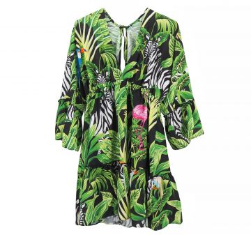 Mini dress neiva tropical birds m