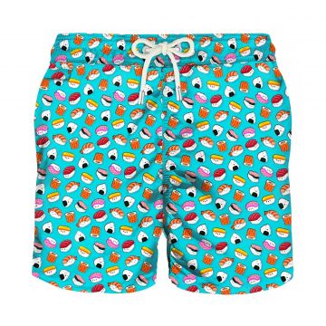 Sushi print light fabric swim shorts s