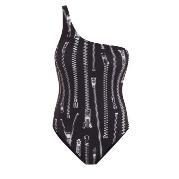 Zip one-piece swimsuit xs