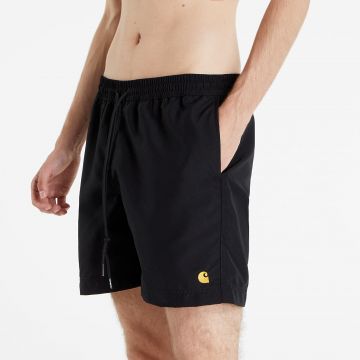 Costume de baie Carhartt WIP Chase Swim Trunks Black/ Gold