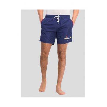 Pantaloni scurti barbati pentru inot cu talie medie si croiala Regular fit - KL20MBM01 - Albastru inchis