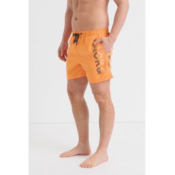 Pantaloni scurti de baie cu imprimeu logo Fiji