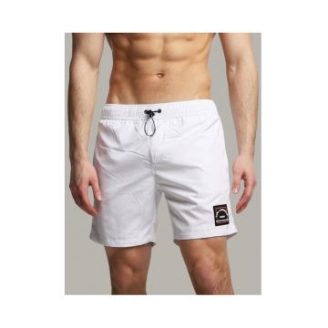 Pantaloni scurti barbati pentru inot cu talie medie si croiala Regular fit - KL22MBM01 - Alb Pantaloni scurti barbati pentru inot cu talie medie si croiala Regular fit - KL22MBM01 - Alb