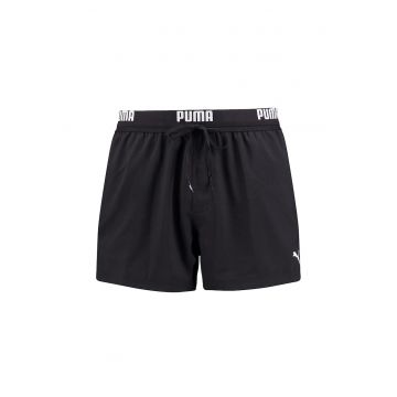 Pantaloni scurti de baie cu banda logo in talie Pantaloni scurti de baie cu banda logo in talie