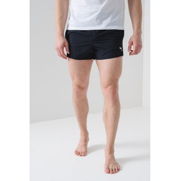 Pantaloni scurti de baie cu logo si buzunare Pantaloni scurti de baie cu logo si buzunare