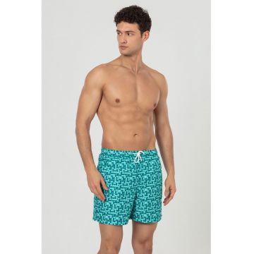 Pantaloni scurti de baie cu buzunare si snur Pantaloni scurti de baie cu buzunare si snur