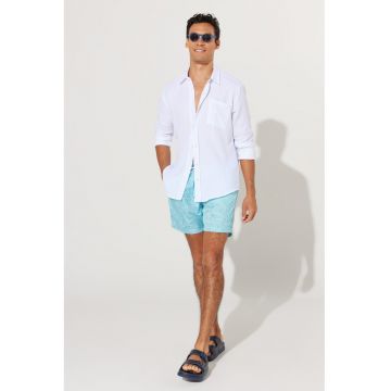 Pantaloni scurti de baie cu imprimeu acvatic Pantaloni scurti de baie cu imprimeu acvatic