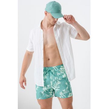 Pantaloni scurti de baie cu imprimeu floral Pantaloni scurti de baie cu imprimeu floral