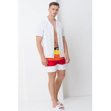 Pantaloni scurti de baie cu model cu dungi Pantaloni scurti de baie cu model cu dungi