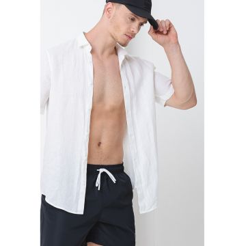Pantaloni scurti de baie cu snur de ajustare si detaliu logo Pantaloni scurti de baie cu snur de ajustare si detaliu logo