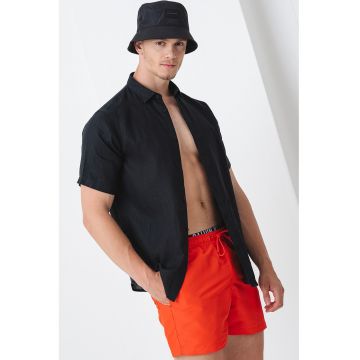 Pantaloni scurti de baie cu snur si banda logo Pantaloni scurti de baie cu snur si banda logo
