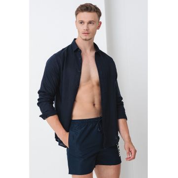 Pantaloni scurti de baie cu snur si logo Pantaloni scurti de baie cu snur si logo