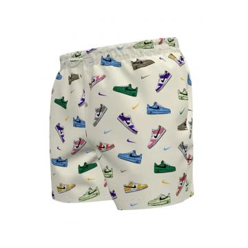 Pantaloni scurti de baie model Volley - talie elastica - culoare Ecru - material usor Pantaloni scurti de baie model Volley - talie elastica - culoare Ecru - material usor